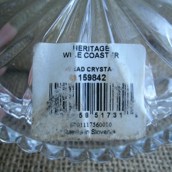 Vintage Waterford Lead Crystal Wine Bottle Coaster - Picture 12 of 13